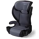 Safety 1st Grow and Go 2-in-1 Booster Car Seat with ComfortWings, Converts High-Back to Backless, 19" Wide, Slim Design, Lightweight, Foldable, Easy-Clean, Cup Holders, 40-100 lbs, Black Sand