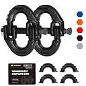 Safety Chain Connector Link, 1/2IN Tow Hitch Hammerlock Coupling Link, 2 Pack G80 Alloy Steel Tow Chain Connector, Quick Install & Remove, 12000 lbs Load Limit, Black