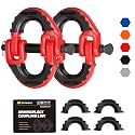 Safety Chain Connector Link, 1/2IN Tow Hitch Hammerlock Coupling Link, 2 Pack G80 Alloy Steel Tow Chain Connector, Quick Install & Remove, 12000 lbs Load Limit, Red