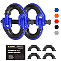 Safety Chain Connector Link, 1/2IN Tow Hitch Hammerlock Coupling Link, 2 Pack G80 Alloy Steel Tow Chain Connector, Quick Install & Remove, 12000 lbs Load Limit, Blue