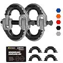 Safety Chain Connector Link, 1/2IN Tow Hitch Hammerlock Coupling Link, 2 Pack G80 Alloy Steel Tow Chain Connector, Quick Install & Remove, 12000 lbs Load Limit, Grey