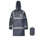 A-SAFETY High Vis Rain Jacket Trench Coat &amp;Safety Rain Jacket RIVER OTTER Rain Bibs ANSI Class 3