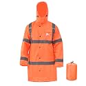 A-SAFETY High Vis Rain Jacket Trench Coat &amp;Safety Rain Jacket RIVER OTTER Rain Bibs ANSI Class 3