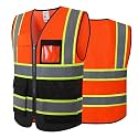 Safety Vest for Men Women Reflective Construction Vest Hi Vis ANSI Standard