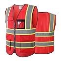 Safety Vest for Men Women Reflective Construction Vest Hi Vis ANSI Standard