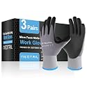 NEOTRIL Safety Work Gloves MicroFoam Nitrile Coated-3/6/12/36 Pairs,Breathable Nylon Working Gloves for Men Women