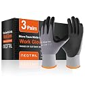 NEOTRIL Safety Work Gloves MicroFoam Nitrile Coated-3/6/12/36 Pairs,Breathable Nylon Working Gloves for Men Women