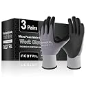 NEOTRIL Safety Work Gloves MicroFoam Nitrile Coated-3/6/12/36 Pairs,Breathable Nylon Working Gloves for Men Women