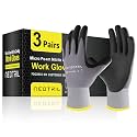 NEOTRIL Safety Work Gloves MicroFoam Nitrile Coated-3/6/12/36 Pairs,Breathable Nylon Working Gloves for Men Women