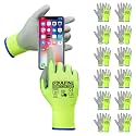 DULFINE Touchscreen Work Gloves for Women 12 Pairs, PU Coated