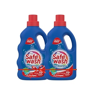 safewash gentle premium liquid detergent 500 ml pack of 2 with active fabric conditioners soda and bleach free ph neutral formula for 7-in-1 expert care