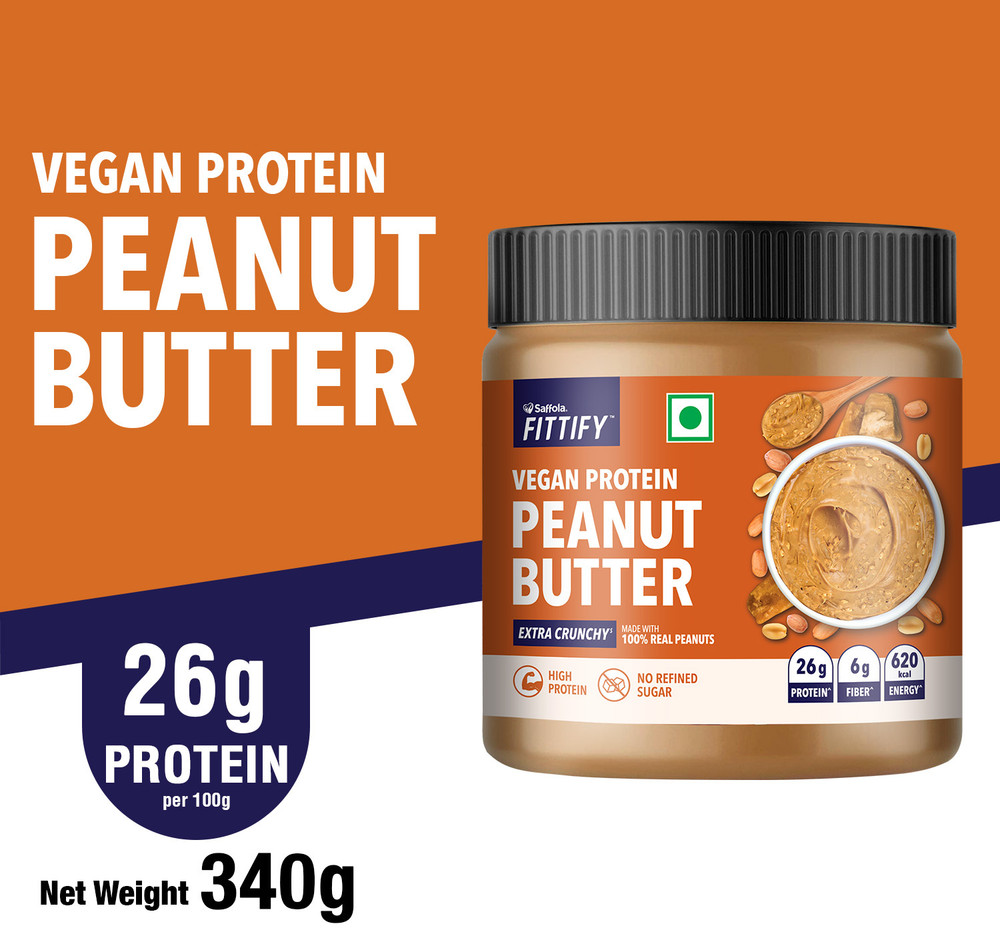 Saffola Fittify Vegan Protein Peanut Butter Extra Crunchy - Price History