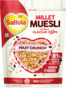 Saffola Millet Muesli Fruit Crunch with Crunchy Flavour Pops & High Fibre Pouch