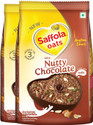 Saffola Oats with Nutty Chocolate, Healthy & Tasty, Anytime Snack, 800g Pouch (2 x 400 g)