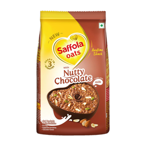 saffola oats with nutty chocolate healthy  tasty anytime snack 400g pouch 400 g