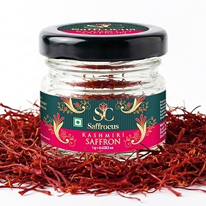 saffrocus premium kesar saffron original - pure kashmiri mongra kesar  organic saffron for cooking milk amp pooja  kashmiri kesar a grade 05 gram