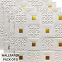 Saffrondecors 76.2 cm x 68.58 cm Waterproof Classics Vinyl Wallpaper