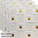 Saffrondecors 76.2 cm x 68.58 cm Waterproof Classics Vinyl Wallpaper