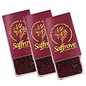 Saffrove Organic kesar original kashmiri | 3g (1g X 3 Packs) Finest Pure Premium Half cut Mongra Kashmiri Kesar saffron for pregnant women | Keshar for Tea, Milk, Tilak, Pooja and Skin