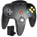 Wireless N64 Controller Made for N64 Console, 2.4 GHz Receiver, Black
