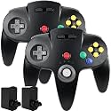 SAFFUN 2 Pack Wireless N64 Controller Made for N64 Console, Black