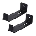 SAFWE® SBAM Universal Front Clamp Depth Adjustable | Compatible with Most Soundbars 90mm–145mm | Heavy Duty Steel Construction Supports Up to 20 Kg | Space Saving Wall Mounted Soundbar Holder (Black)