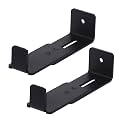 SAFWE® SBAM Universal Front Clamp Depth Adjustable | Compatible with Most Soundbars 90mm–145mm | Heavy Duty Steel Construction Supports Up to 20 Kg | Space Saving Wall Mounted Soundbar Holder (Black)