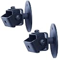 SAFWE® SM03 Wall Bracket Ceiling Mount Stand for Atmos Speaker | Universal Steel Mount for Hi End Satellite Small Size Bookshelf Speakers | Dual Use Wall or Ceiling Installation (Set of 2) - Black