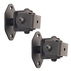 safwe sm032 wall bracket ceiling mount stand  universal steel mount for hi end satellite small bookshelf speakers  ideal for home theater amp surround sound dolby atmos set of 2