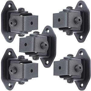 safwe sm325 wall bracket ceiling mount stand  steel construction for atmos hi-end satellite amp small bookshelf speakers  universal type mount with black finish for ceiling installation pack of 5