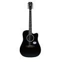 Saga SF-600C-BK Dreadnought Cutaway Acoustic Guitar (Black)