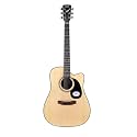 Saga SF-600C-NAT Dreadnought Cutaway Acoustic Guitar (Natural)