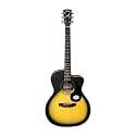 SAGA Wood Sf-600Gc-Sb Grand Concert Acoustic Guitar (Sunburst)