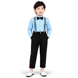 SAGAR IMPEX Boys Cotton Blend Solid Full