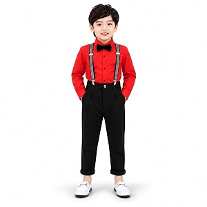 SAGAR IMPEX Boys Cotton Blend Solid Full