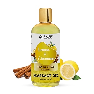 sage apothecary39s lemon cinnamon massage oil  sensual harmony meets natural elegance  vegan  cruelty free  natural bliss  ideal for couples date nights and relaxing massages  300 ml