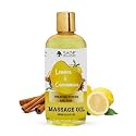 Sage Apothecary's Lemon Cinnamon Massage Oil : Sensual Harmony Meets Natural Elegance | Vegan | Cruelty Free | Natural Bliss | Ideal for Couples, Date Nights, and Relaxing Massages | 300 ml