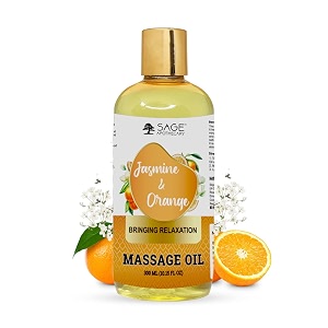 sage apothecary39s orange jasmine massage oil  sensual harmony meets natural elegance  vegan  cruelty free  natural bliss  ideal for couples date nights and relaxing massages  300 ml