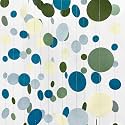 Sage Green and Dusty Blue Party Decorations Polka Dots Garlands Hanging Paper Circle Dots Streamer for Men Birthday Wedding Shower Engagement Retirement Silly Goose Party Decorations Supplies