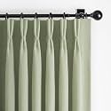 Sage Green Pinch Pleated Curtains 84 Inches Long for Patio Sliding Glass Doors, Memory Trained Viral Blackout Two Layer Linen Boho Drapes Insulated Noise Blocking Windows Curtain 40W x 84L x 2 Panels