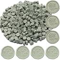 Sage Green Wax Seal Beads, 400Pcs Sealing Wax Beads, Octagon Wax Sealing Beads, Vanilla Green Sealing Wax Beads Set for Wax Seal Stamp, Gift Wrapping, Letter Sealing (Sage Green)