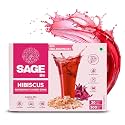 SAGE Hibiscus Powder for Lemonade - Hibiscus Flower Jaljeera Drink Mix - Energy Drink Powder - Cocktail Mixer - Party Mocktail Mixer - Instant Drink Mix with Himalayan Pink Salt for Party - 300gm