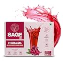 SAGE Hibiscus Powder for Lemonade - Hibiscus Flower Jaljeera Drink Mix - Energy Drink Powder - Cocktail Mixer - Party Mocktail Mixer - Instant Drink Mix for Party - 300gm