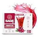 SAGE Hibiscus Powder for Lemonade - Hibiscus Flower Jaljeera Drink Mix - Energy Drink Powder - Cocktail Mixer Combo - Party Mocktail Mixer - Instant Drink Mix with Mishri &amp; Pink Salt for Party - 360gm