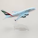 Sage Square 1:300 Scale Metal Model Aircraft, Highly Detailed Souvenir Model Aircraft Collection (Emirates), Pack of 1, Multicolor