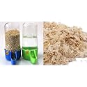 Sage Square 80ml Tube Shape Cage Bird Food, Seed, Water Feeder Plastic Dispenser Cum Bowl with Removable Tray (Multi Color) (Pack of 2) Wood Shaving 150grm
