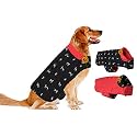 Sage Square Reversible Dog Coat, Winter Windproof &amp; Waterproof Jacket, Warm for All Breeds (Small - 12 Inches, Black &amp; Red)