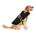 Sage Square Dog Coat | Ultra Warm Windproof Winter Vest | Thicker Fleece Jacket for Cold Weather. (Medium- 20 Inches, Black Plain)