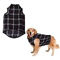 Sage Square Funky Soft Material Dog T-Shirt | Cool/Funky Print Pet | Soft Light Weight | Comfortable &amp; Breathable Dog Clothing | Trendy Vest Outfit (Medium - 16inches, Black Check Print)