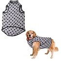 Sage Square Funky Soft Material Dog T-Shirt | Cool/Funky Print Pet | Soft Light Weight | Comfortable &amp; Breathable Dog Clothing | Trendy Vest Outfit (XLarge - 24inches, Polka Grey)